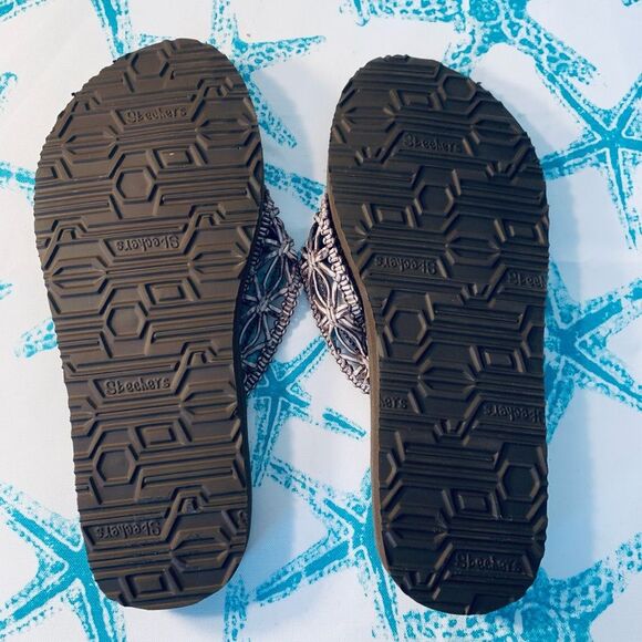 Skechers Modern Comfort Women's Meditation Ocean Breeze Brown Thong Size 7 - Picture 9 of 10